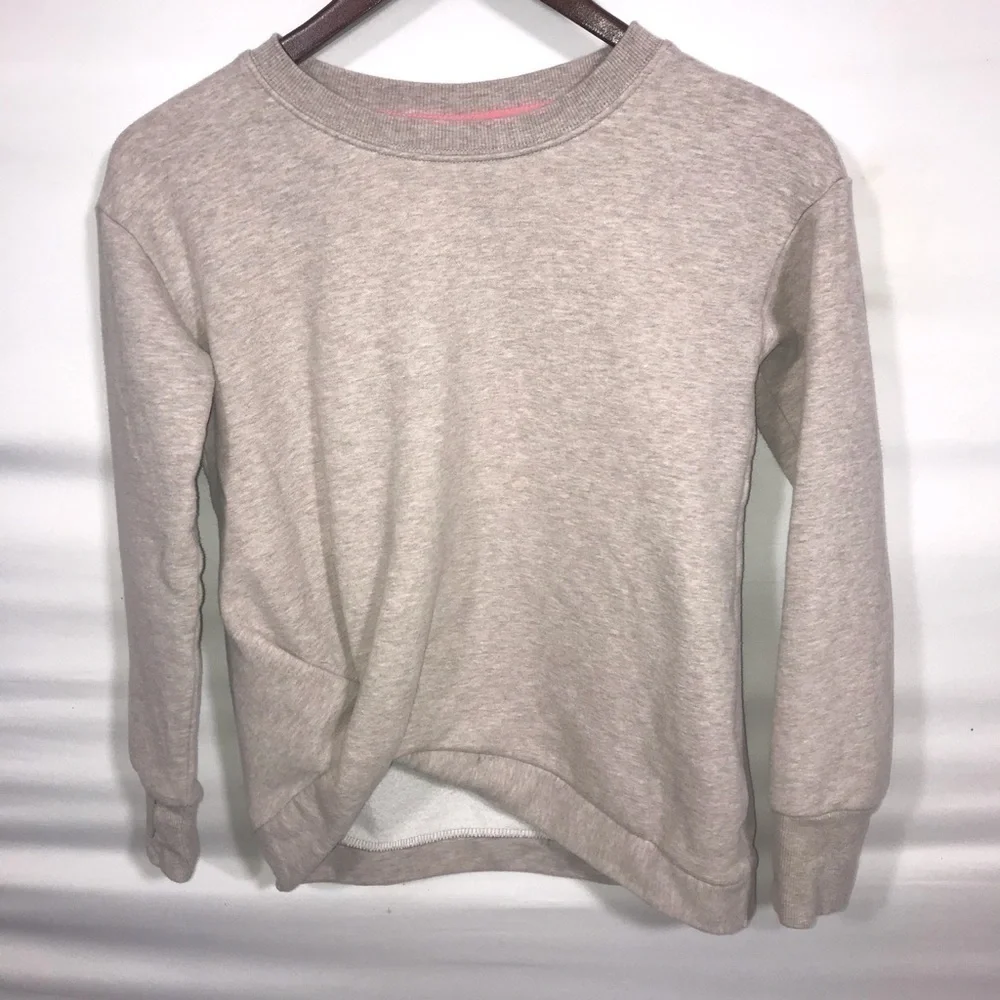 All in Motion Tan Crewneck Sweatshirt with Thumbholes